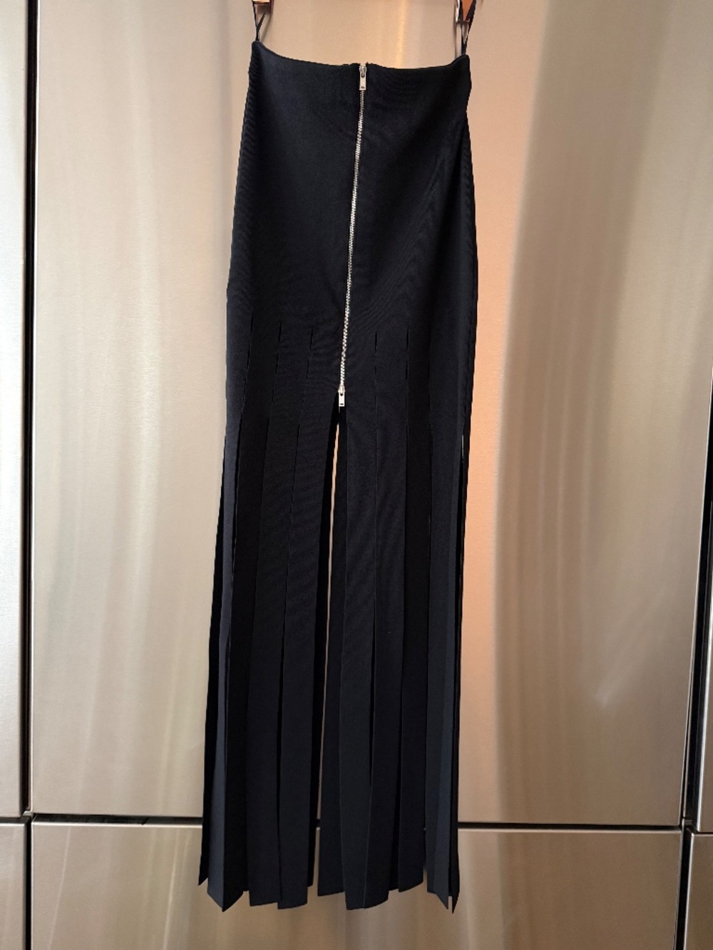 NANUSHKA Fringed stretch-knit maxi skirt